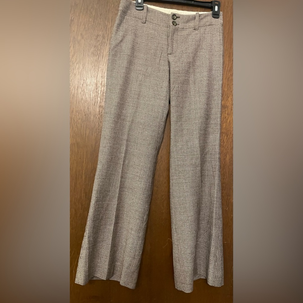 BANANA REPUBLIC stretch  lined wool Blend FLAT FRONT CREASED Pants sz-0